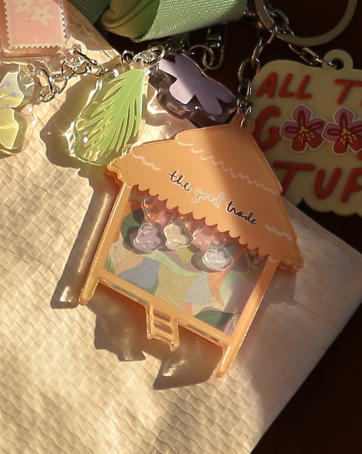 Bahay Kubo Keychain Shaker