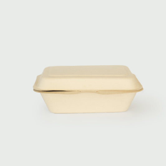 600mL Clamshell - Sugarcane Bagasse Food Container